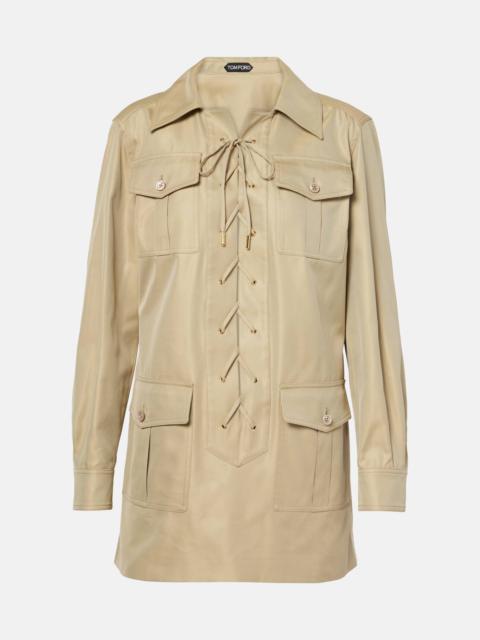 TOM FORD Safari cotton and silk T-shirt