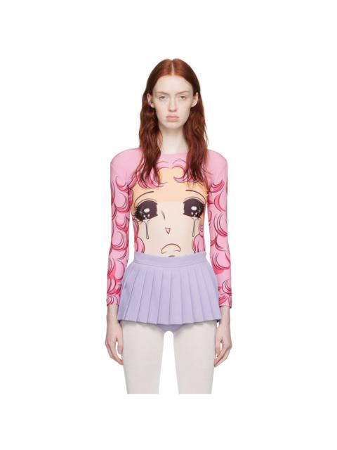 pushBUTTON SSENSE Exclusive Pink Crying Girl Long Sleeve T-Shirt