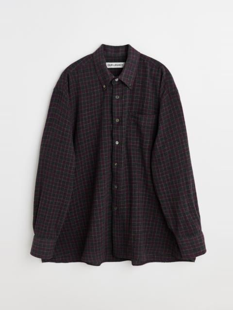 Our Legacy Borrowed Bd Shirt - Dark Grey Sheer Check