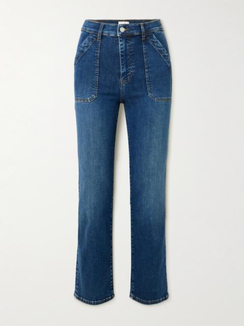 FRAME The Utility Organic High-rise Straight-leg Jeans