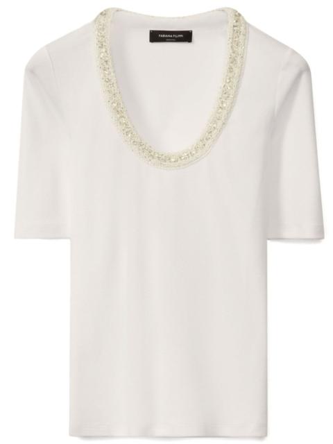 FABIANA FILIPPI embroidered-neck top