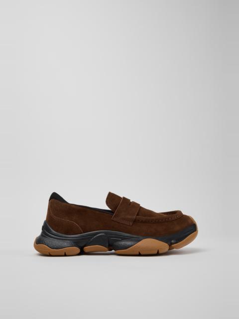 CAMPER Karst 2 Brown Suede Moccasins for Men.
