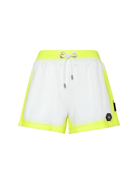logo-patch cotton blend shorts