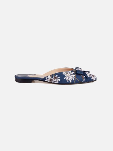 EMILIA WICKSTEAD Balliwic Shoe in Midnight Magnolia Print Taffeta Faille