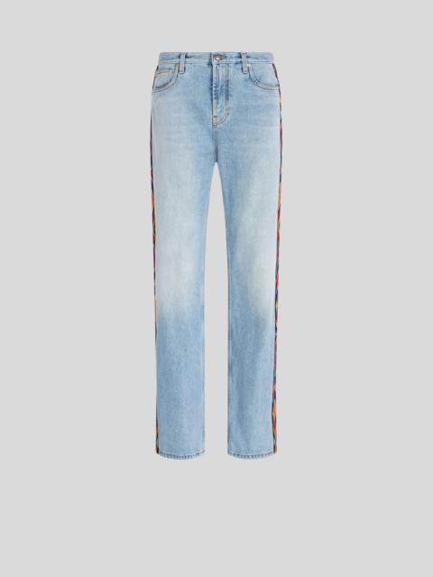Etro JEANS WITH JACQUARD RIBBON