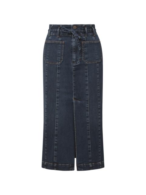 VERONICA BEARD PAVANA DENIM MIDI SKIRT