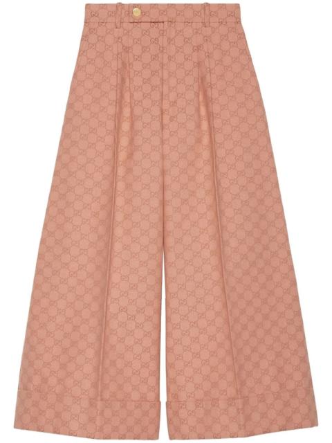 GUCCI GG wide-leg cropped trousers