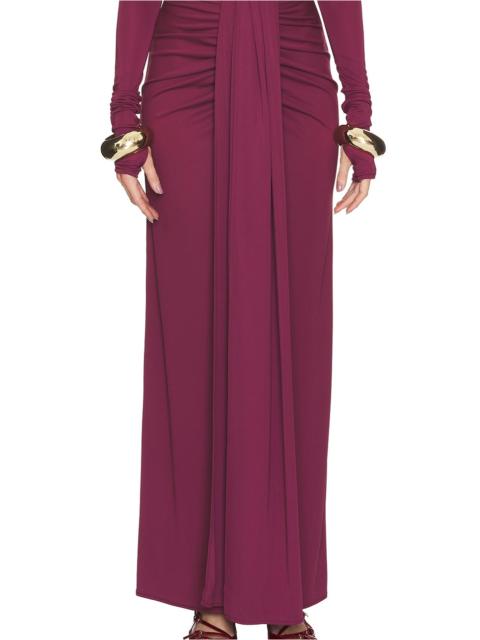 HELSA Matte Jersey Long Wrap Skirt