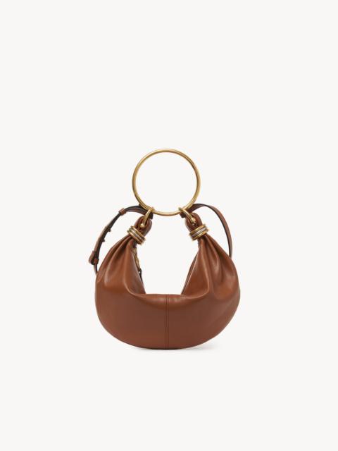 SMALL BRACELET HOBO BAG IN GRAINED LEATHER