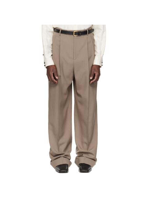 Valentino Taupe Wool Trousers