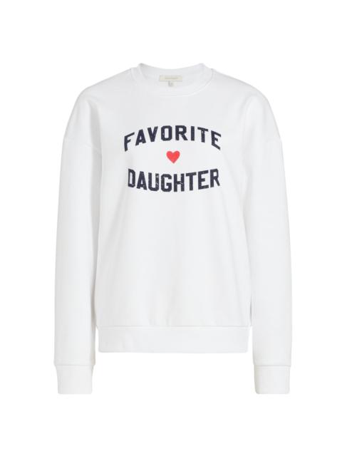 Favorite Daughter Women's Heart Logo Sweatshirt - White With Navy