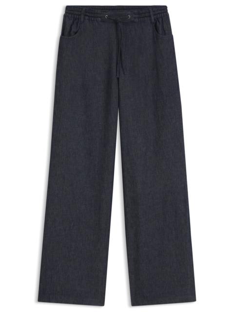 HUGO REGULAR-FIT TROUSERS IN LIGHTWEIGHT DENIM WITH DRAWSTRING WAIST