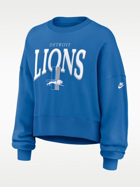 Nike Detroit Lions Rewind Phoenix Women's Nike NFL Oversized Pullover Crew