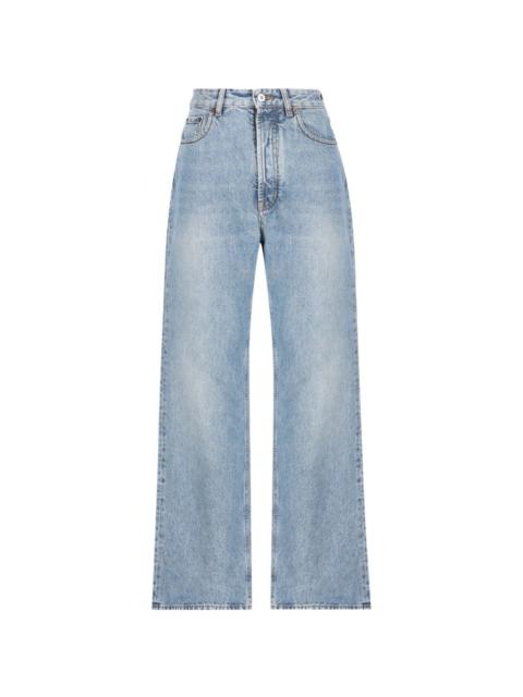 Miu Miu logo-embroidered jeans