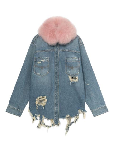 Blumarine distressed denim jacket