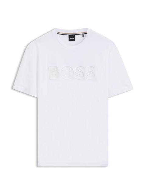 BOSS COTTON-JERSEY T-SHIRT WITH LOGO ARTWORK