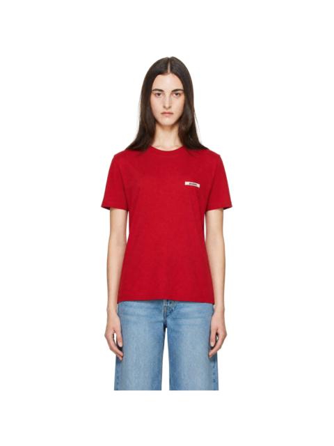 JACQUEMUS Red 'The Gros Grain' T-shirt