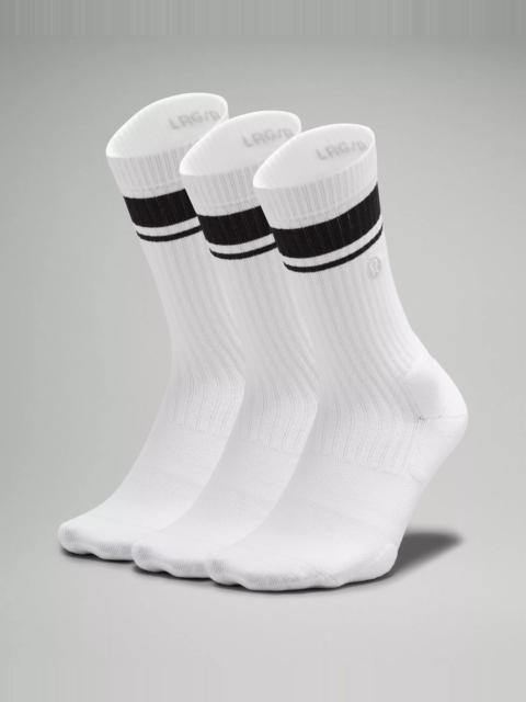 lululemon Men's Daily Stride Ribbed Comfort Crew Socks *3 Pack