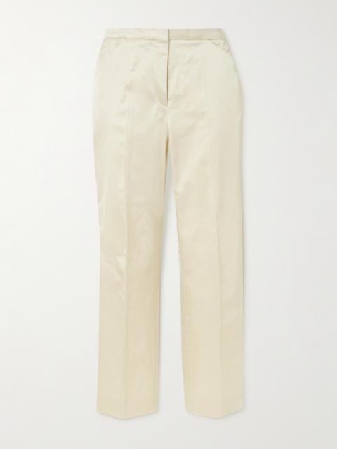 TOTEME Cropped Organic Cotton-blend Straight-leg Pants