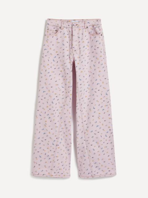 GANNI Flower-Print Joezy Jeans