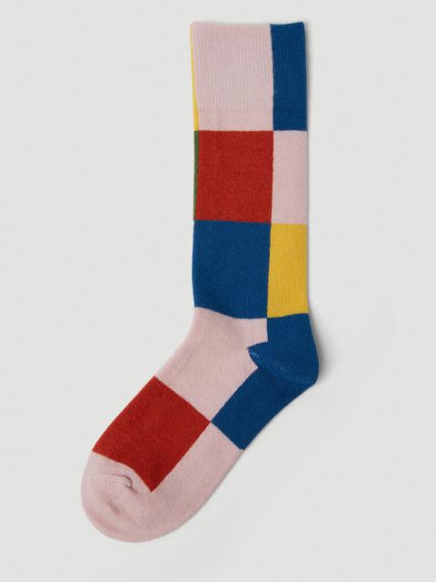 The Elder Statesman Toy Checker Socks