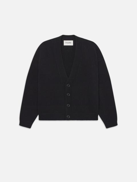 FRAME Rib Cardigan in Black