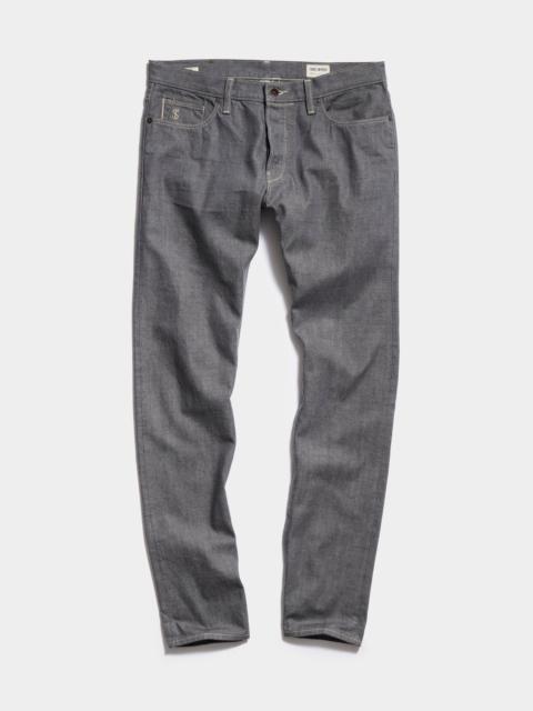 TODD SNYDER Slim Lightweight Japanese Selvedge Jean in Light Charcoal