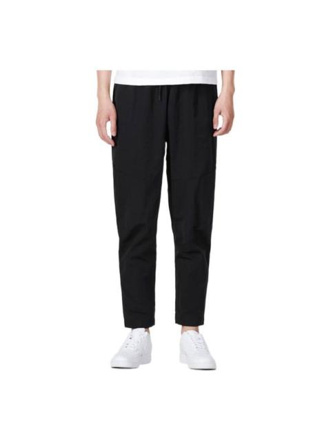 Nike Men's Nike Solid Color Logo Printing Drawstring Lacing Straight Casual Pants/Trousers Black DQ4344-0