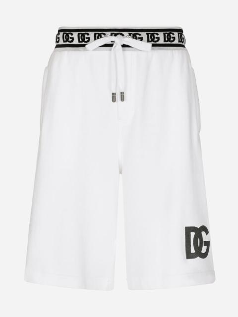 Dolce & Gabbana Jogging shorts with DG embroidery and DG Monogram