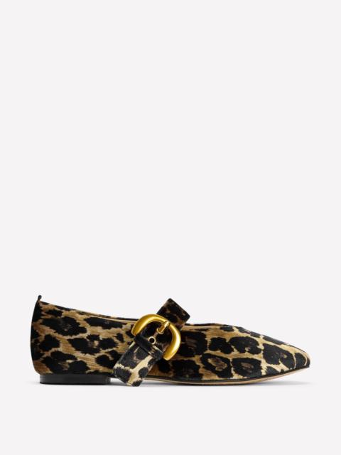 BODEN Kylie Flat Buckle Mary Janes-Leopard