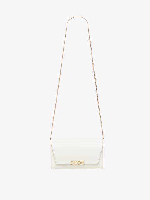 Victoria Beckham Exclusive Wallet On Chain In White Leather