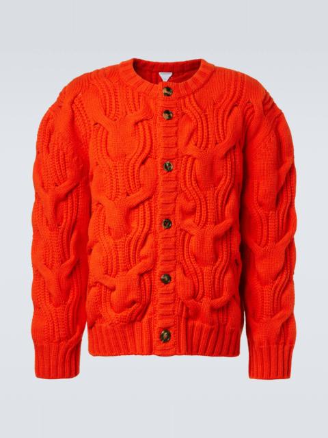 Bottega Veneta Cable-knit wool cardigan