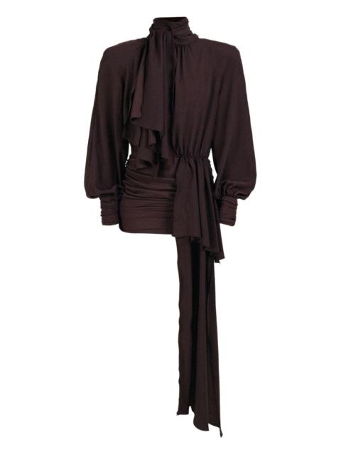 ROWEN ROSE draped-detail mini dress