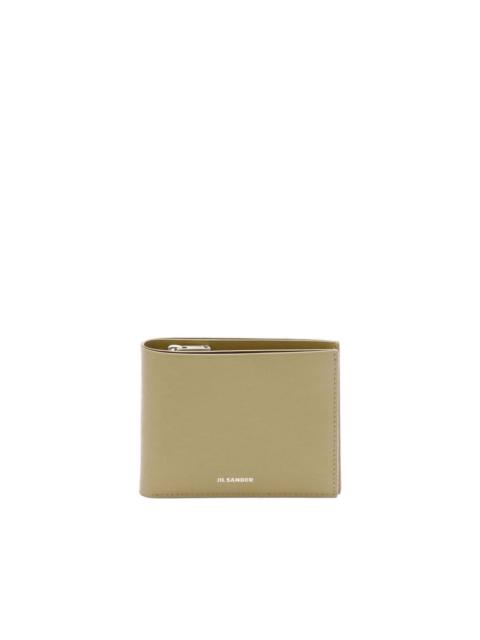 Jil Sander bi-fold logo-debossed leather wallet