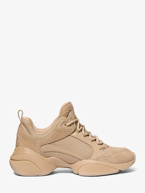 MICHAEL KORS Bowie Mixed-Media Trainer