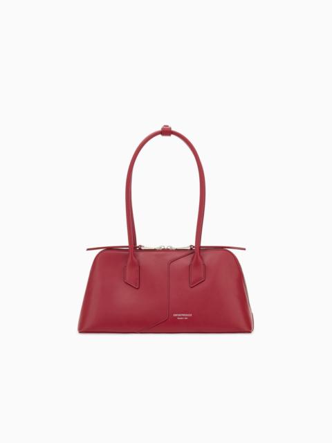 EMPORIO ARMANI HANDBAG IN SMOOTH LEATHER WITH TOP HANDLES AND A ZIP CLOSURE