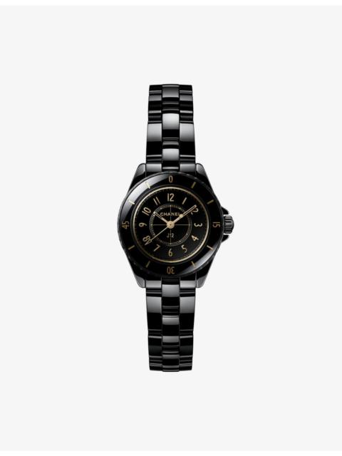 CHANEL J12 Golden Black Quartz Watch 28mm