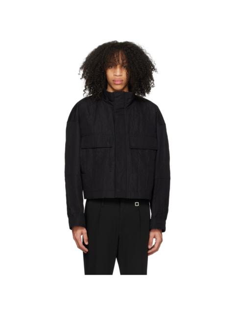 Wooyoungmi Black Press-Stud Jacket