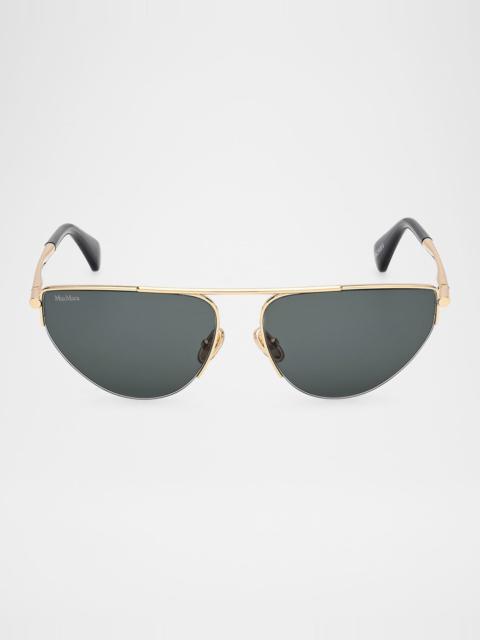 Max Mara Metal Cat-Eye Sunglasses