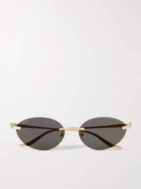 Cartier Panthère Cat-eye Gold-tone Sunglasses