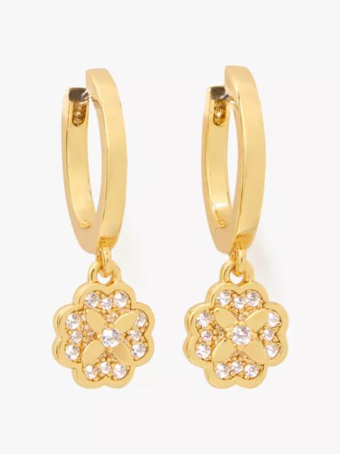 kate spade Heritage Bloom Huggie Drop Earrings