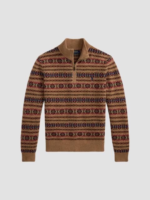 Polo Ralph Lauren Men's Fair Isle-Style Wool Quarter-Zip Sweater - Multi Combo