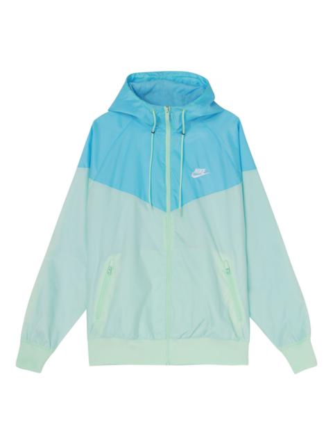 Nike Nike Windrunner Full-Zip Drawstring Hoodie 'Blue' DA0002-379