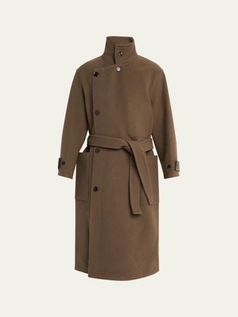 Lemaire Men's Double Wool Wrap Coat