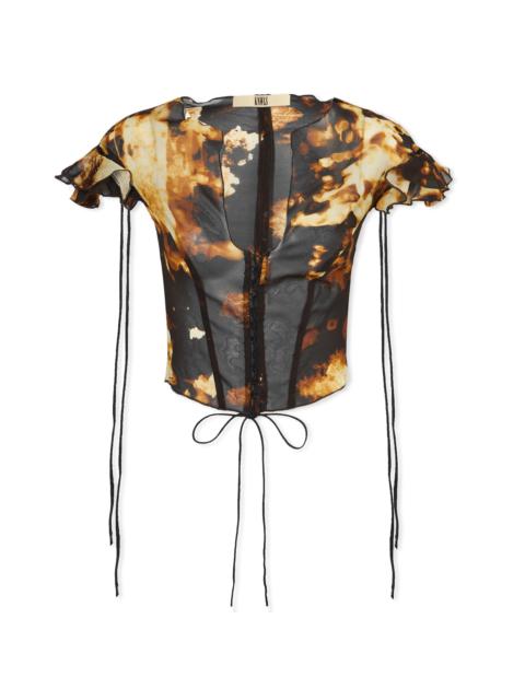 KNWLS KNWLS Scallop Lace Up Blouse