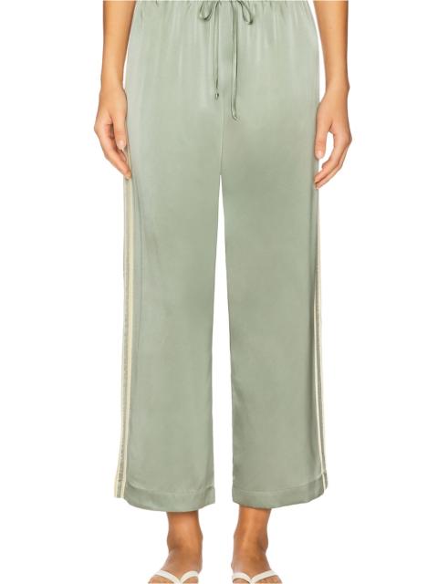 DONNI. Silk Stripe Crop Pant