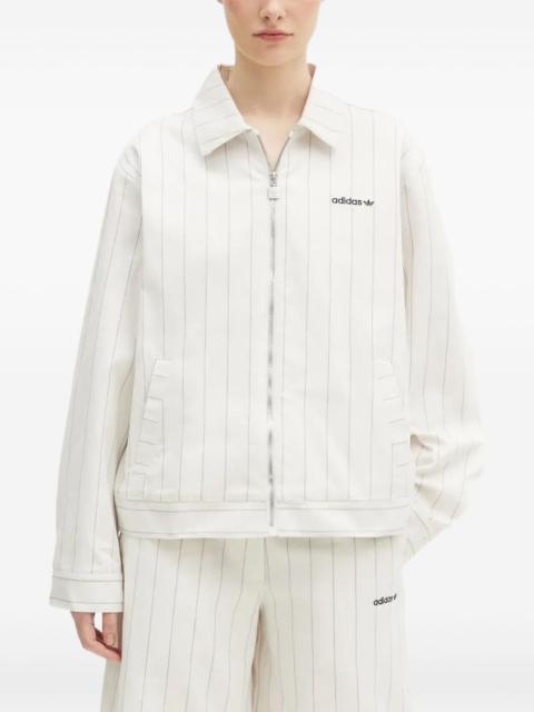 adidas pinstripe zip-up jacket