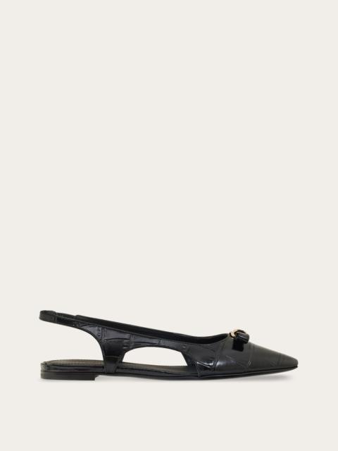 FERRAGAMO Slingback ballet flat with mini bow