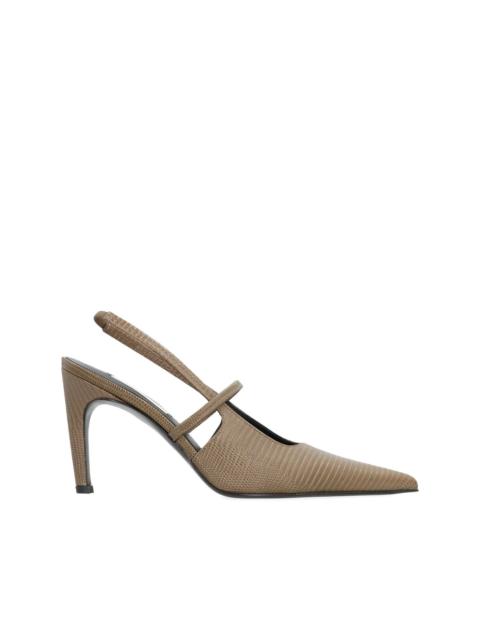 TOTEME 100mm lizard-effect strap heeled pumps
