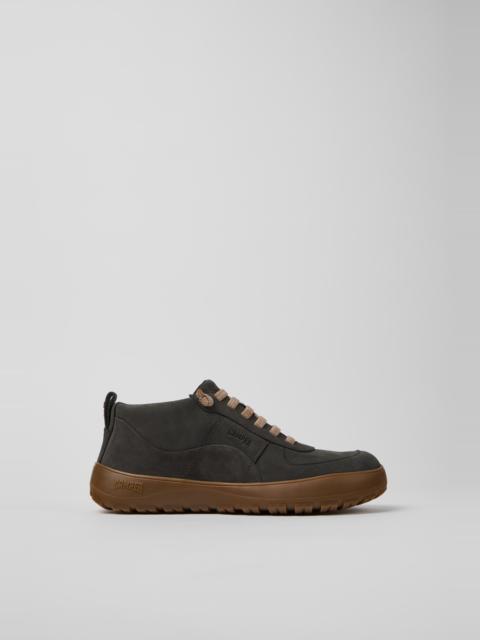 CAMPER Peu Serra Gray Nubuck Ankle Boots for Women.